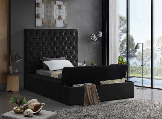 Bliss Velvet Twin Bed