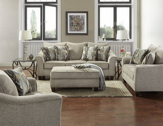 Grey Textured Contemporary Style Living Room