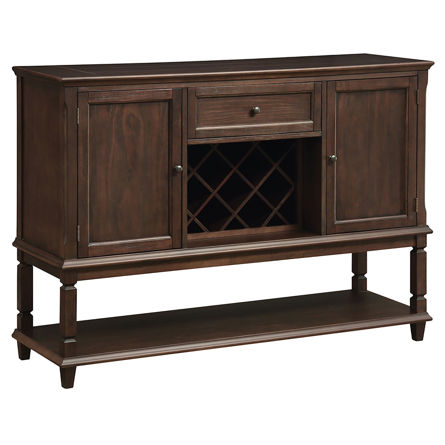 Parkins Server with  Lower Shelf Rustic Espresso