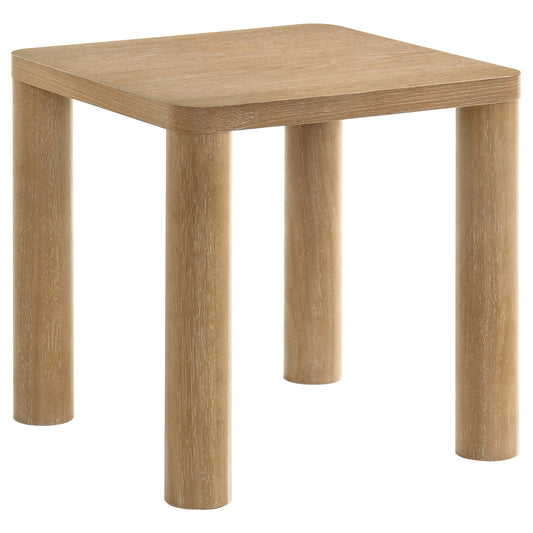 Castlewood Engineered Wood Accent Side End Table Washed Oak