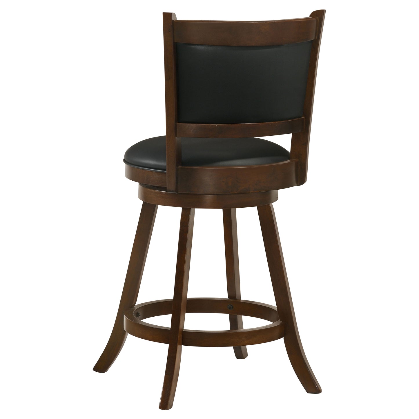 Broxton Upholstered Swivel Counter Height Stools Chestnut and Black (Set of 2)