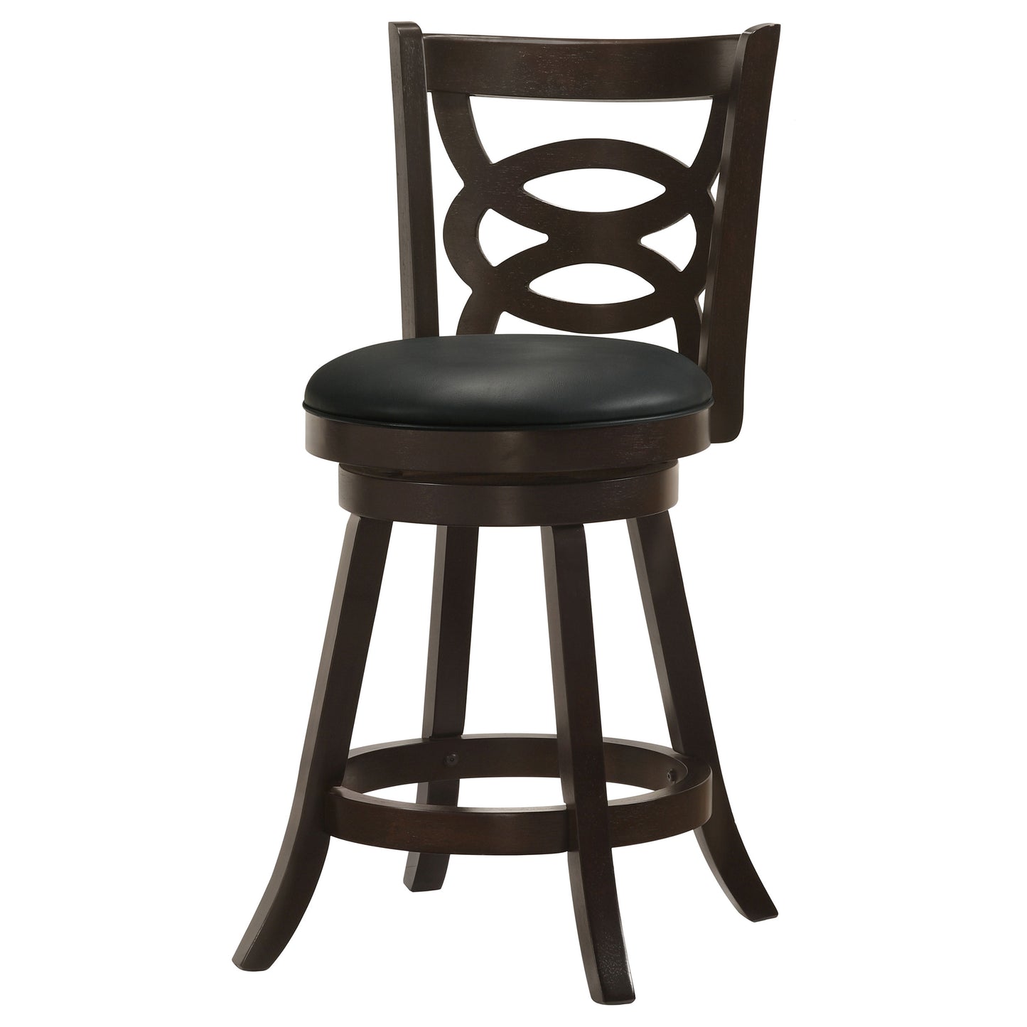 Calecita Swivel Counter Height Stools with Upholstered Seat Cappuccino (Set of 2)