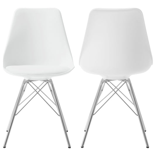 Juniper Polypropylene Dining Side Chair White (Set of 2)