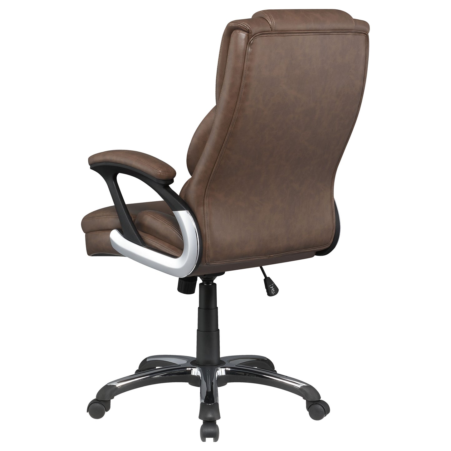 Nerris Adjustable Height Office Chair with Padded Arm Brown and Black