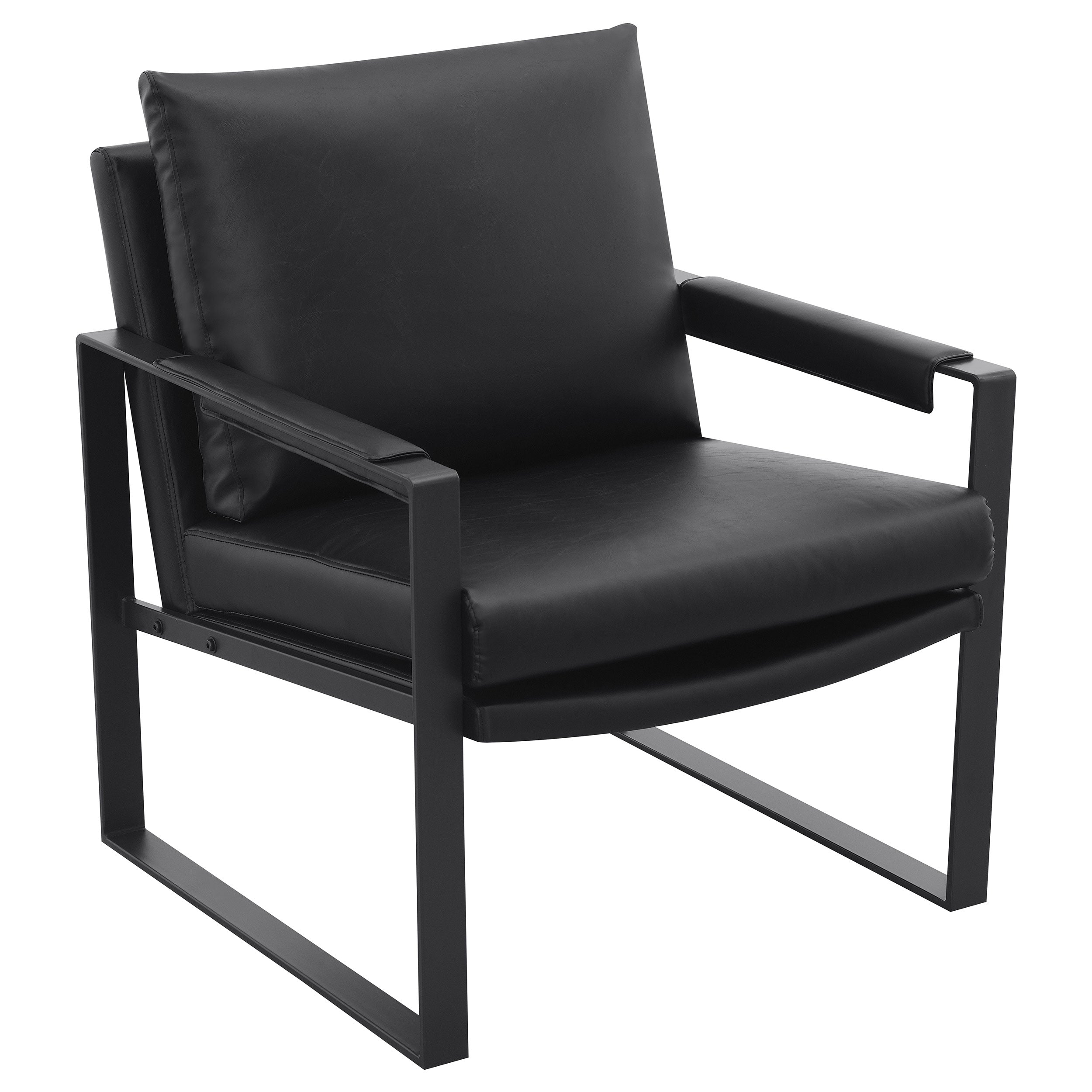 Rosalind Upholstered Track Arm Accent Chair Black New Age Chicago