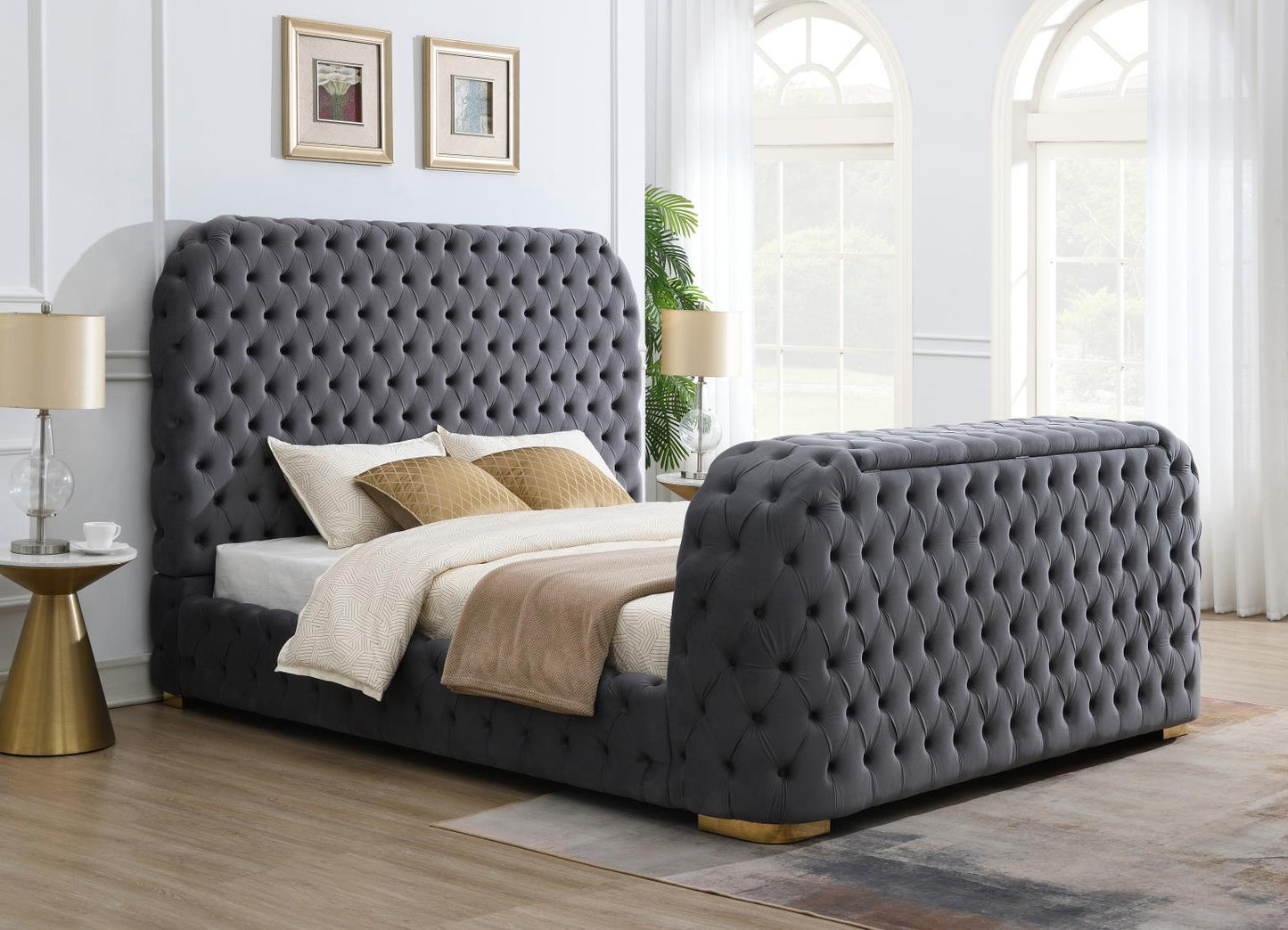 Quinn Velvet Upholstery Beds