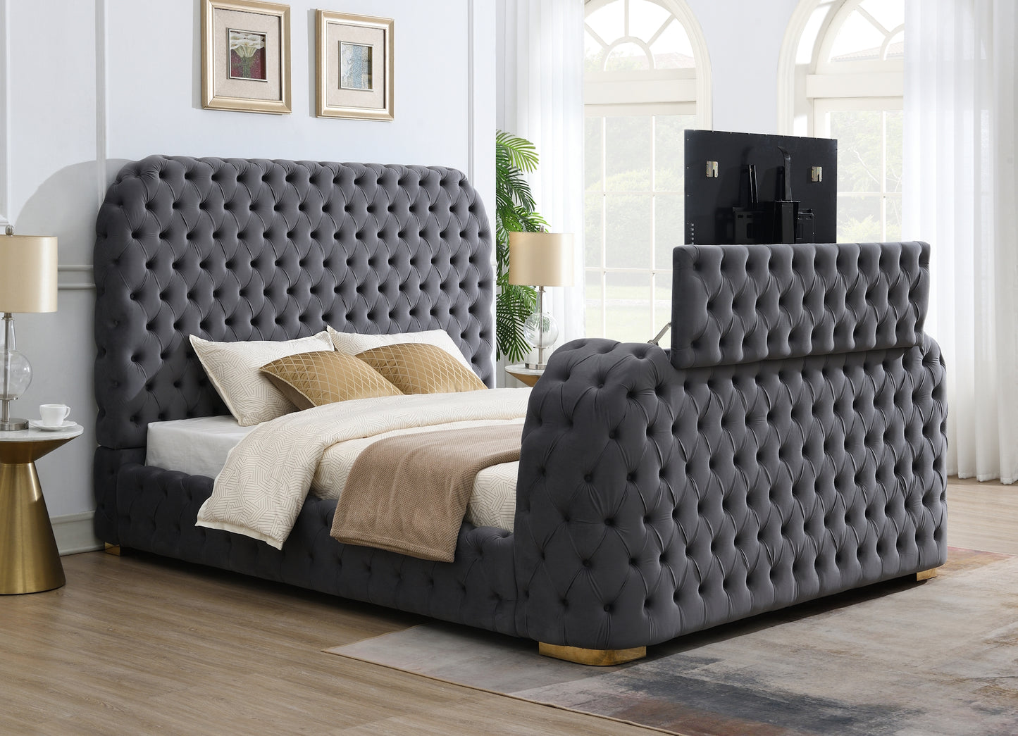 Quinn Velvet Upholstery Beds