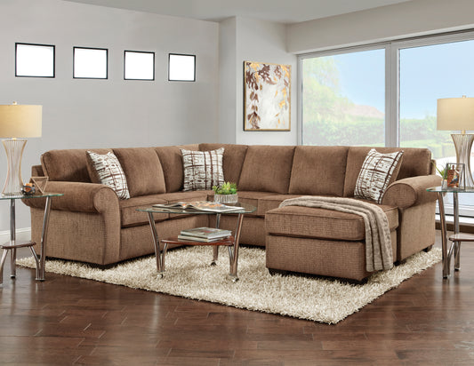 Contemporary 3-Piece Sectional W/ Movable Chaise