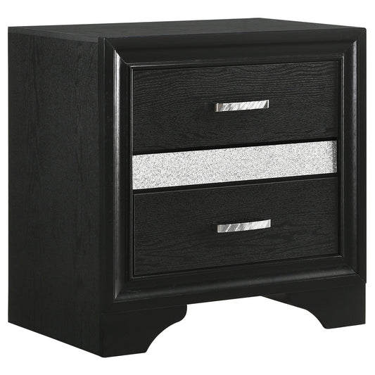 Miranda 3-drawer Nightstand Bedside Table Black