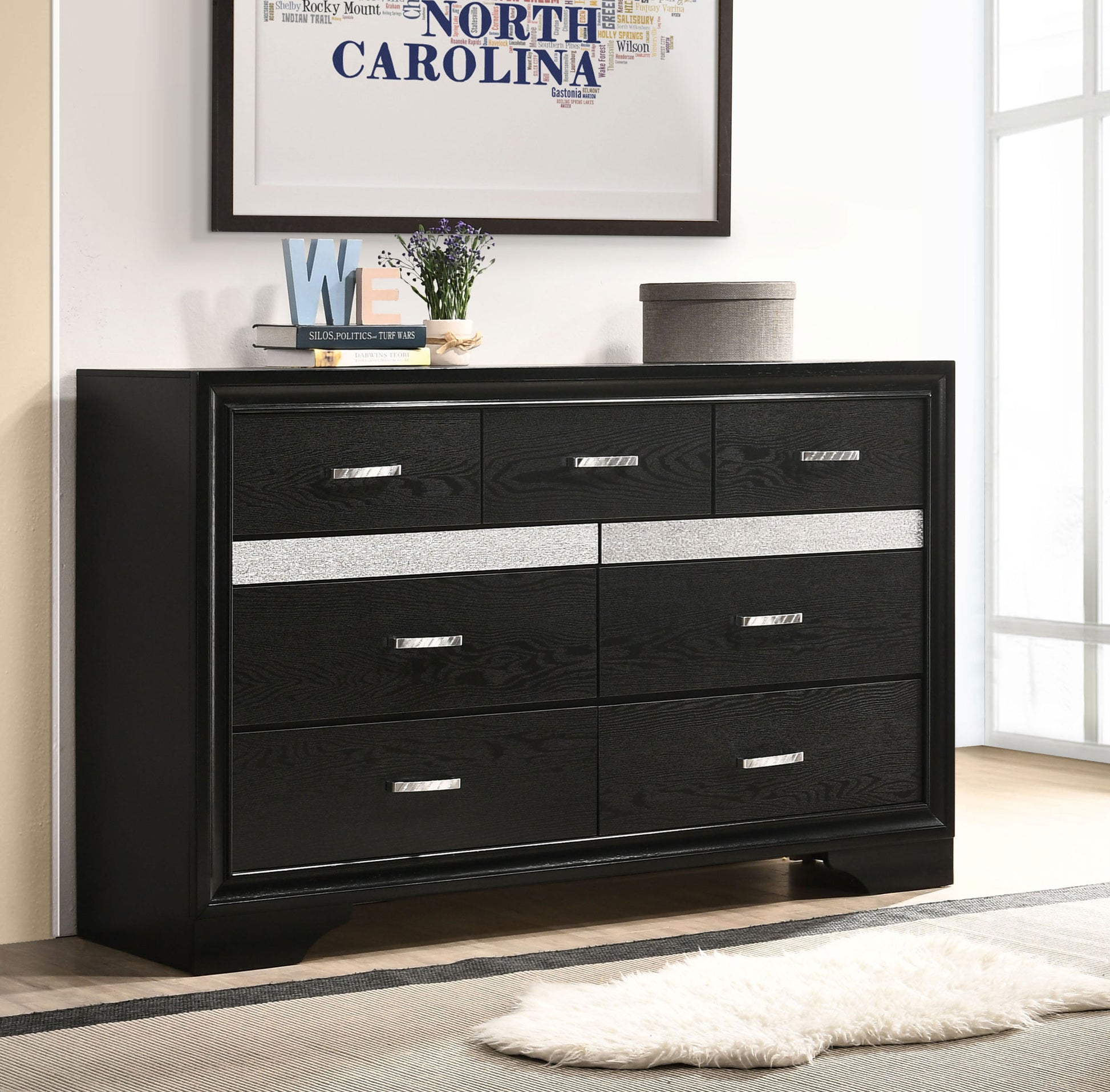 Miranda 9-drawer Dresser Black – New Age Chicago Furniture Co Miranda 9-drawer Dresser Black – New Age Chicago Furniture Co