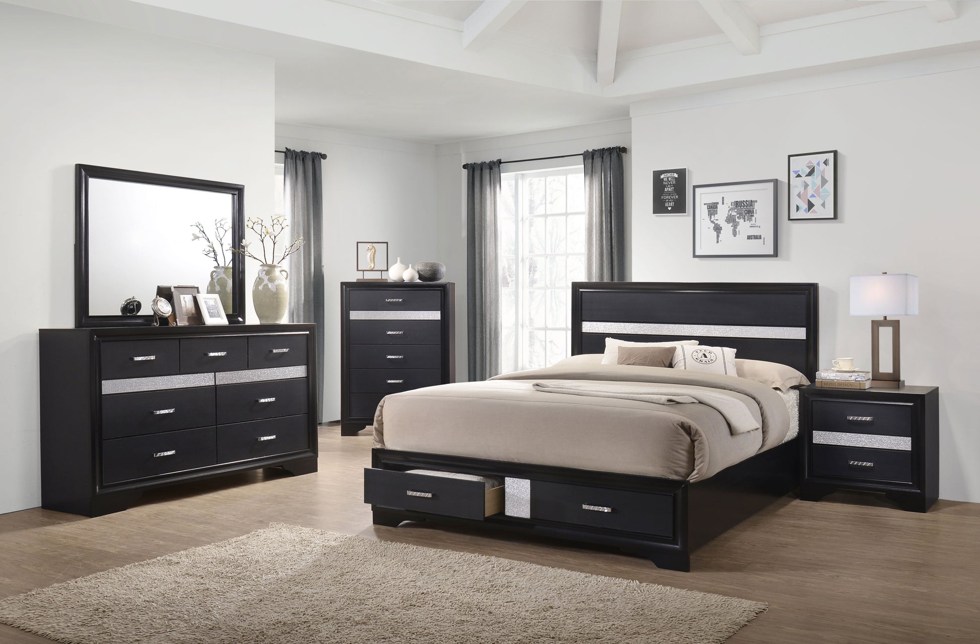 Miranda 9-drawer Dresser Black – New Age Chicago Furniture Co Miranda 9-drawer Dresser Black – New Age Chicago Furniture Co