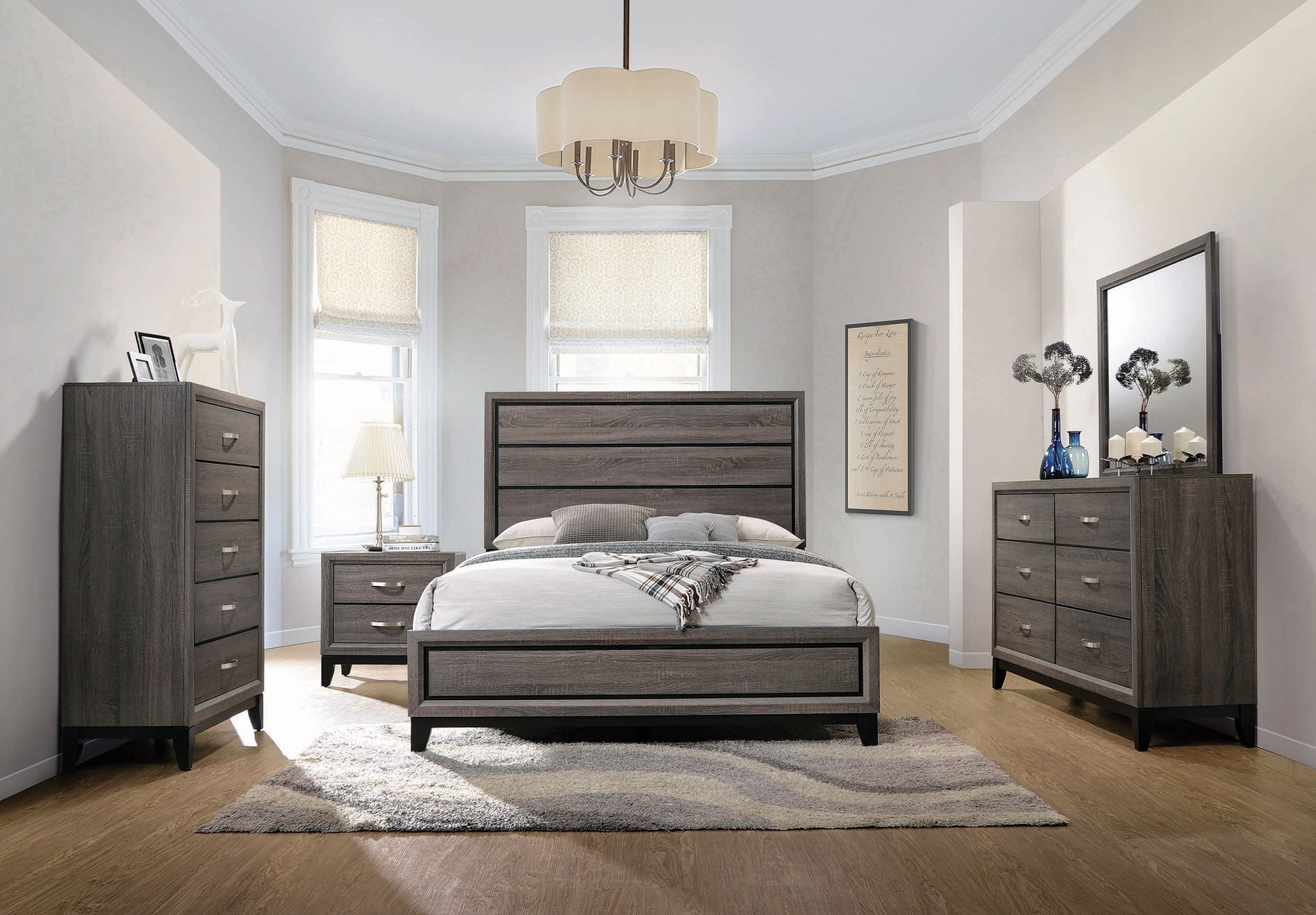 dresser to match grey bed Bush Home Somerset Ash Grey Headboard, Dresser and Nightstand Bedroom Set - Bed Bath & Beyond
