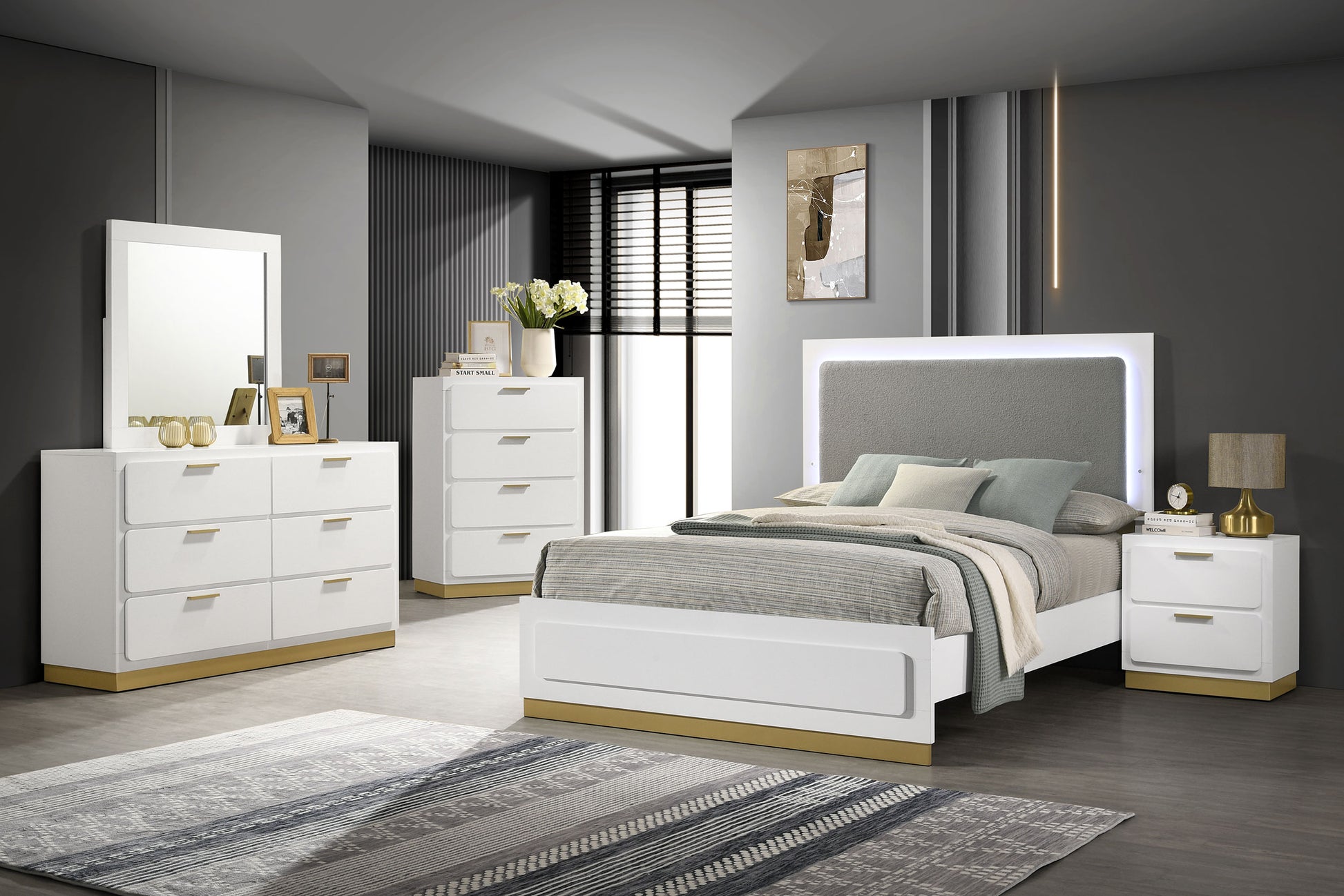 Caraway 6-drawer Dresser White New Age Chicago Furniture Co. Caraway 6-drawer Dresser White New Age Chicago Furniture Co.