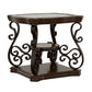 Laney 1-shelf Glass Top Square End Table Deep Merlot