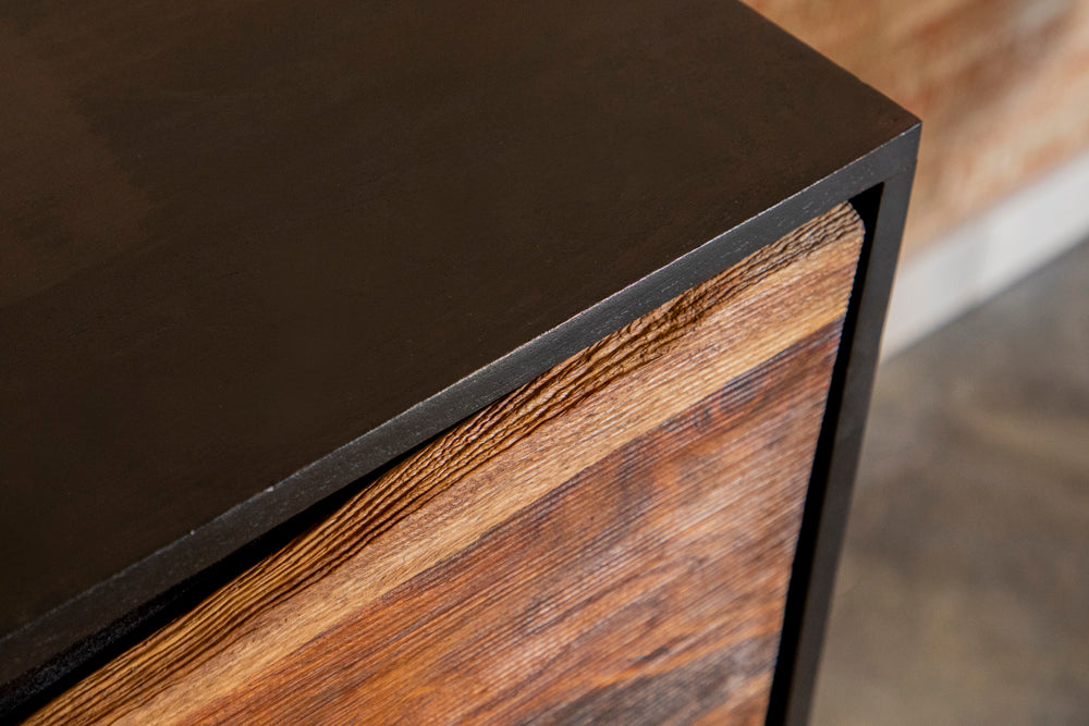 Zara 2-door 57-inch Wood Accent Storage Cabinet Black Walnut