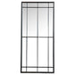 Annetta 24 x 52 Inch Window Pane Wall Mirror Black