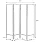 Haidera 4-Panel Room Divider Folding Screen Black Damask