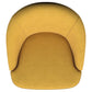 Leon Upholstered Barrel Accent Swivel Chair Mustard Yellow