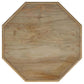 Torres Octagonal Solid Mango Wood Side Table Natural Brown