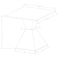 Jenny Glass Top Stainless Steel Side End Table Chrome