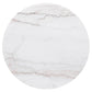 Jason Round White Marble Top Side End Table Charcoal