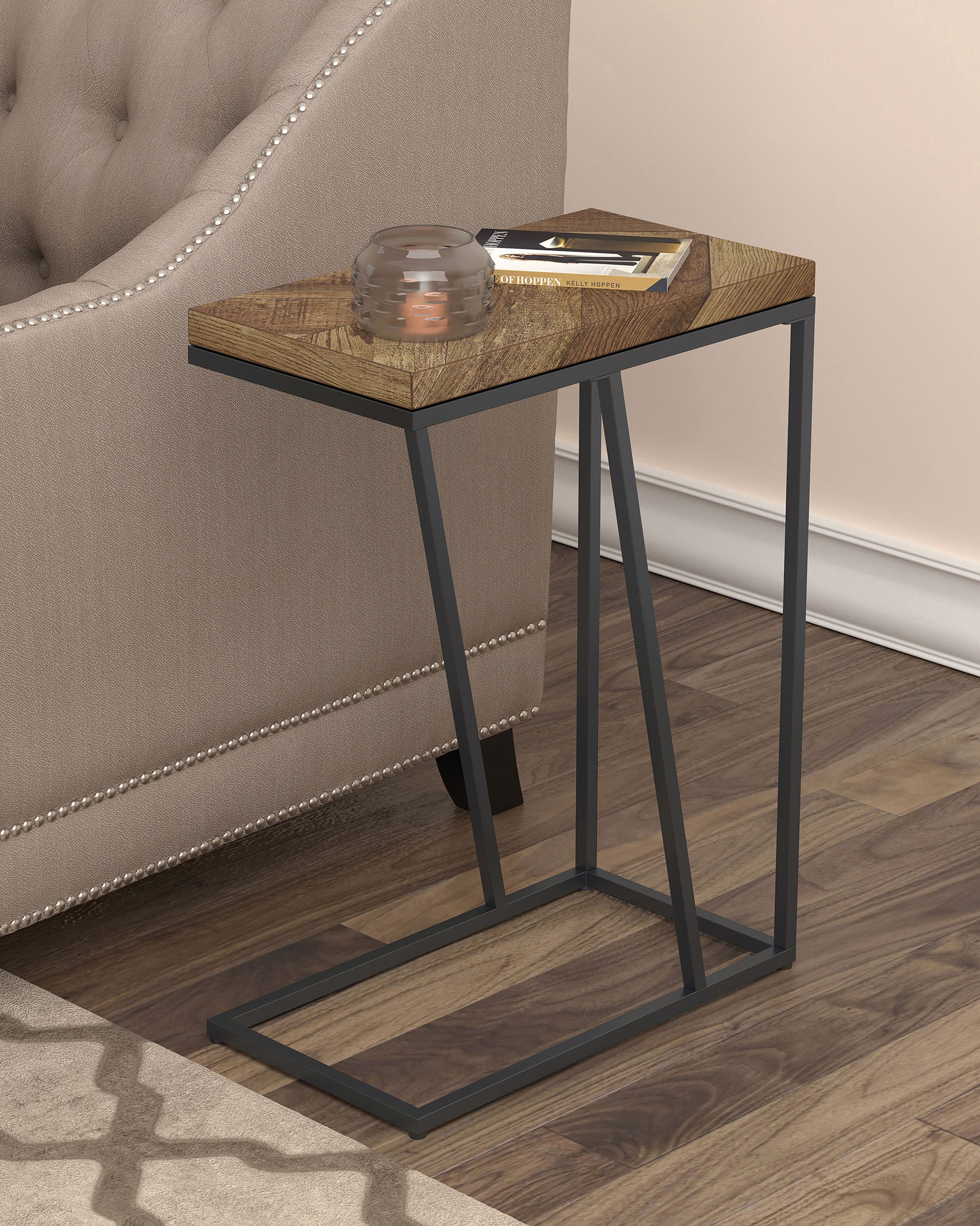 c side tobacco Sergio Engineered Wood C-Shaped Side Table Rustic Tobacco Lot - DUTCH TOBACCO BOX