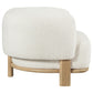 Lawler Upholstered Barrel Back Accent Chair Ivory and Natural