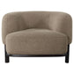 Lawler Upholstered Barrel Back Accent Chair Brown and Black