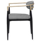 Bradbury Fabric Upholstered Dining Arm Chair Grey (Set of 2)