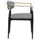 Bradbury Fabric Upholstered Dining Arm Chair Grey (Set of 2)