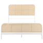Lanewood Open Cane Webbing Metal Queen Bed White