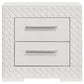 Ives 2-drawer Nightstand Bedside Table White High Gloss