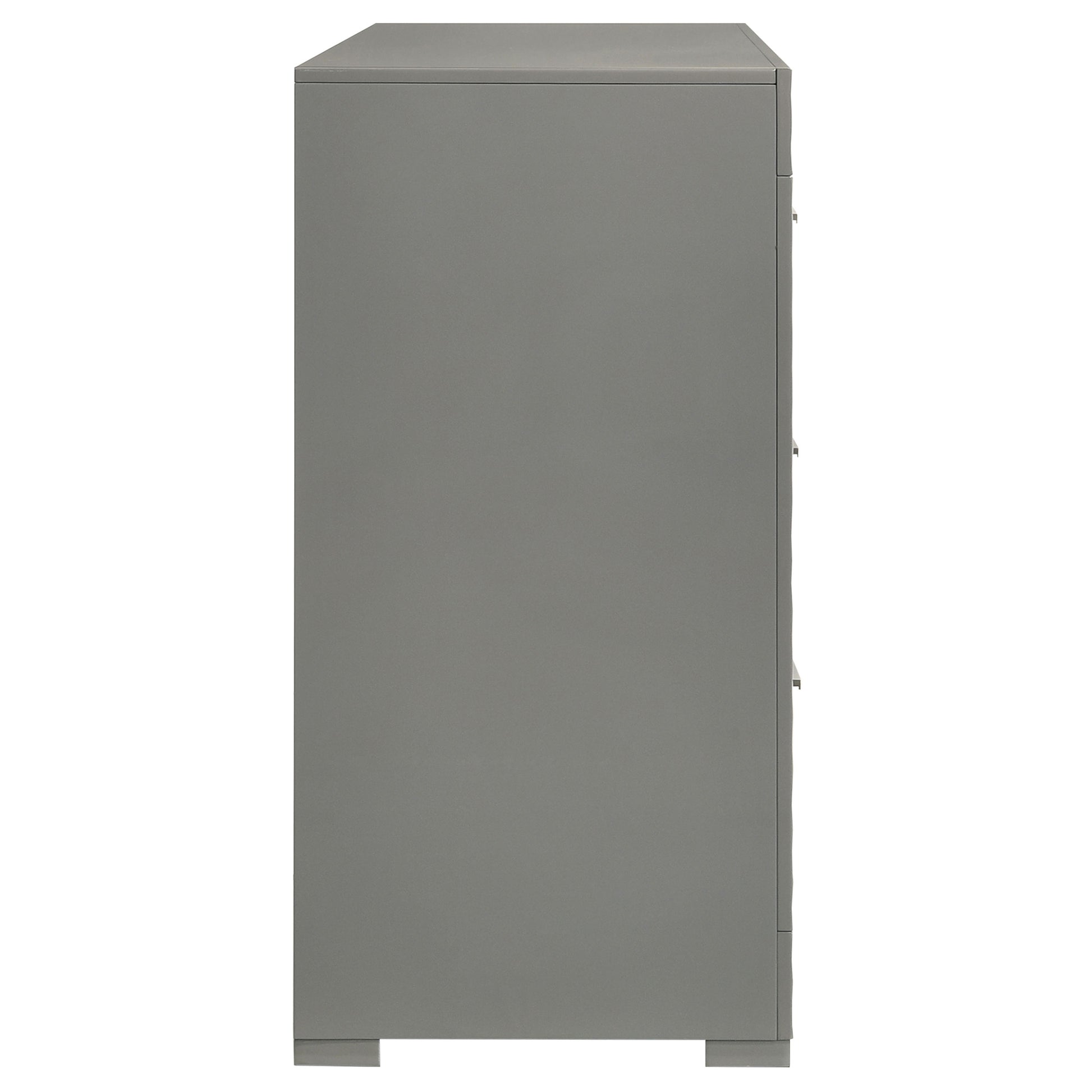 grey gloss dresser Ives 6-drawer Dresser and Mirror Grey High Gloss