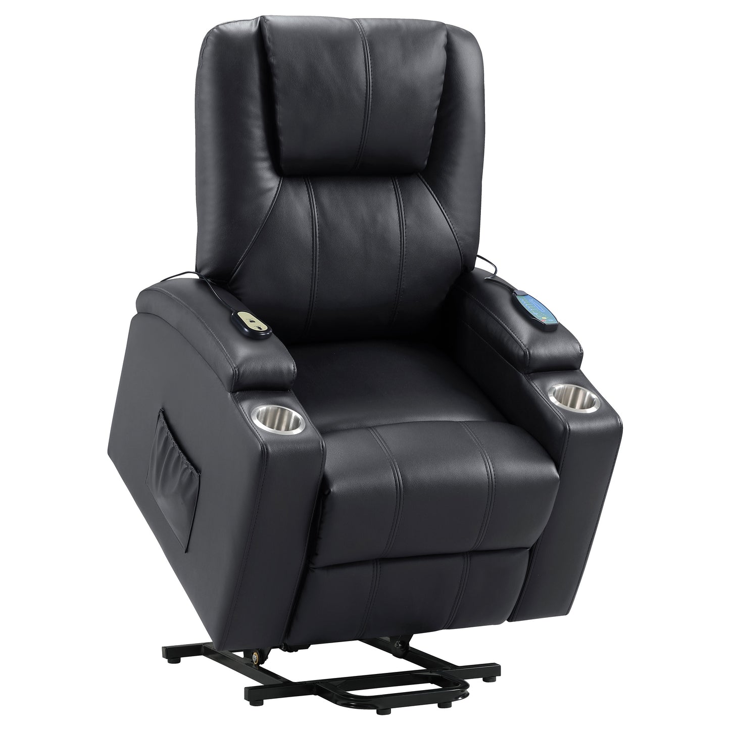 Armstrong Upholstered Power Lift Massage Recliner Espresso