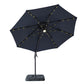 Nuti - 10 Ft Round Umbrella w/ LED Light + 37" Large Base