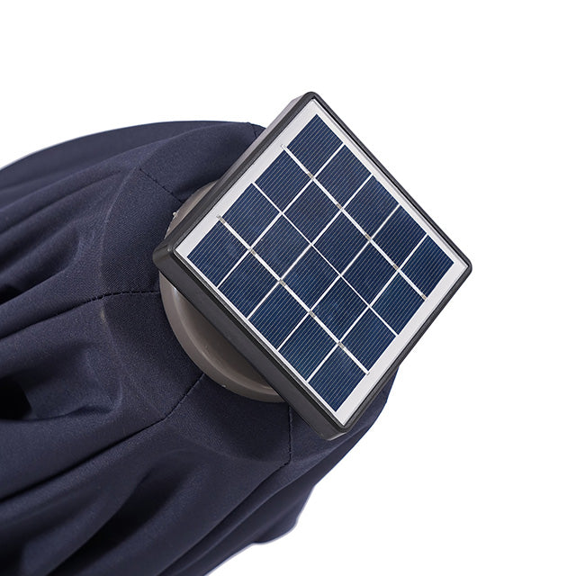 Nuti - 10 Ft Round Umbrella w/ LED Light + 37" Large Base