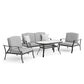 Adele - 5 Pc. Conversation Set w/ Adjustable Chairs