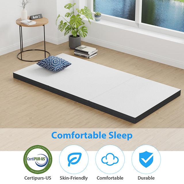 Hollyhock - 4" Twin Tri-Fold Memory Foam Topper