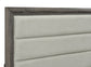 Wright 52-inch Upholstered California King Bed Brown Oak