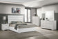Felicity 5-piece Eastern King Bedroom Set White High Gloss