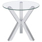 Kenzie 2-piece Round Coffee and End Table Set Chrome