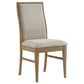 Adina 7-piece Extension Dining Set Distressed Light Brown
