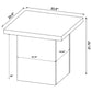 Max 2-piece Rectangular Coffee and End Table Set Black
