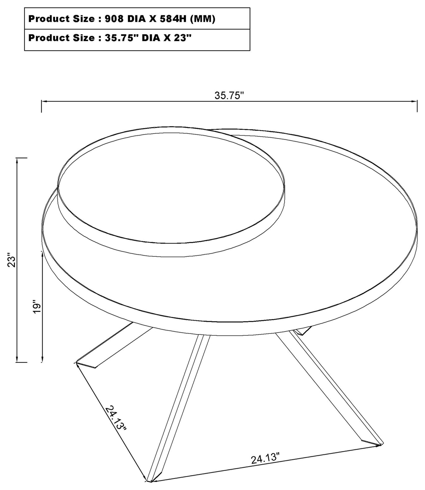 Briggs 3-piece Round Coffee and End Table Set White
