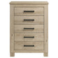 Oakglen 5-drawer Bedroom Chest of Drawers Weathered Oak