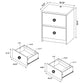 Westpark 2-drawer Nightstand LED Lights and USB Mango