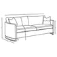 Corliss Upholstered Curved Track Arm Sofa Camel