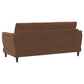 Selma 2-piece Velvet Upholstered Crescent Arm Sofa Set Rust