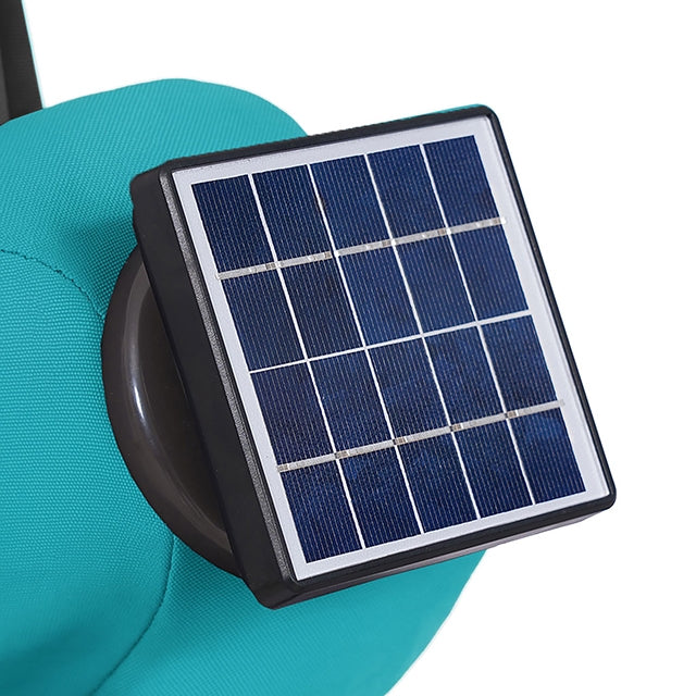 Xico - 8 Ft Square Umbrella w/ Double Top w/ LED Light + 37" Large Base