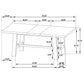 Middleton 6-piece Extension Leaf Dining Set Natural Brown